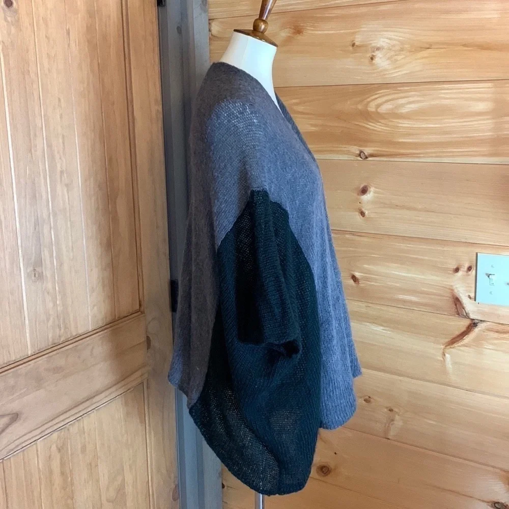 Wooden Ships Hailey Cardi Gunmetal gray and black Medium / Large New
